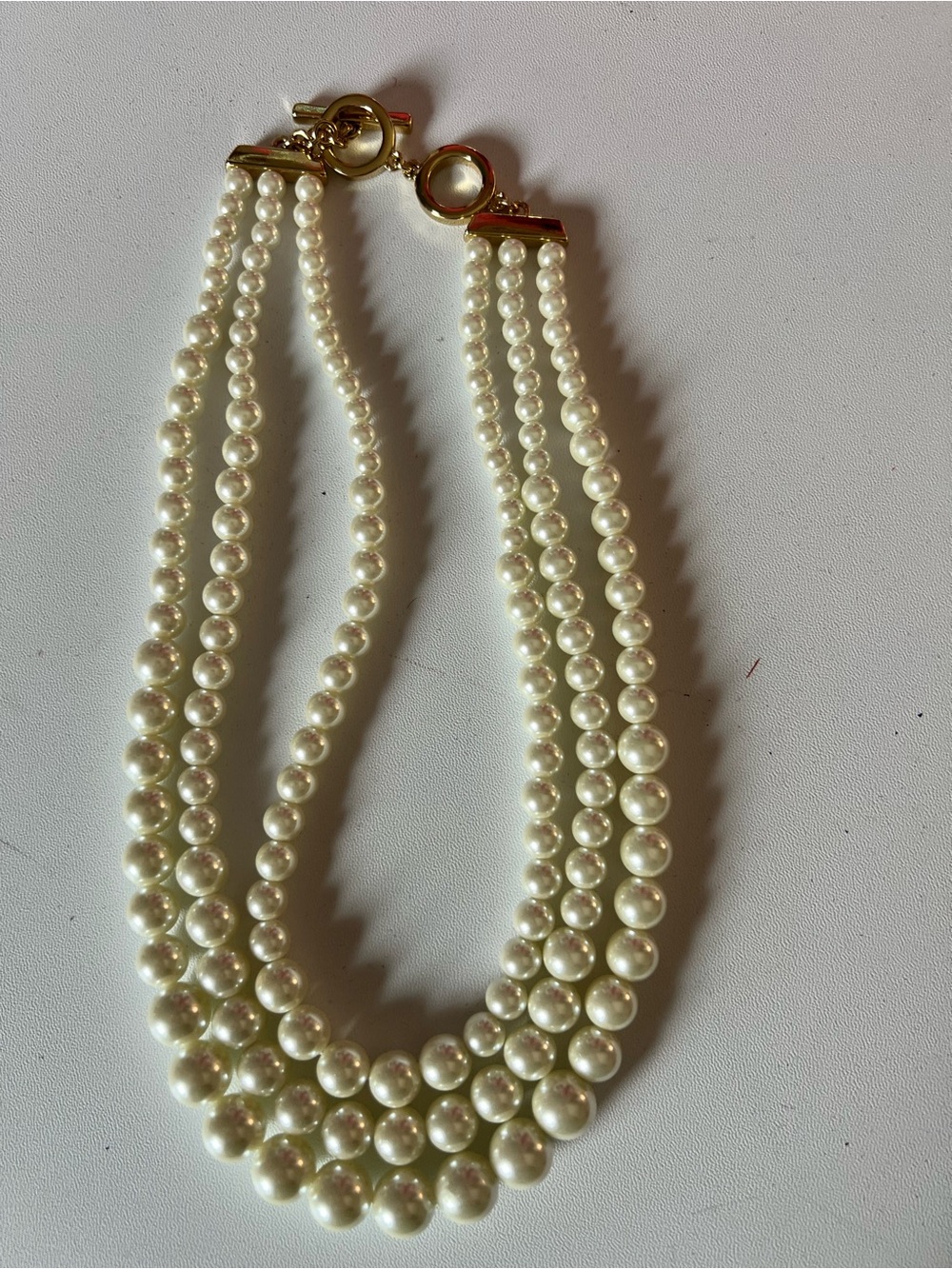 Anne Klein Women’s 17” Pearl Collar Necklace with extender - Picture 2 of 6